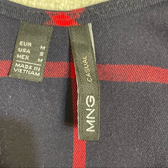 MNG Women’s Plaid Scoop Back Shift Dress - Picture 9 of 14